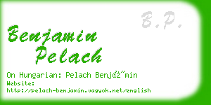 benjamin pelach business card